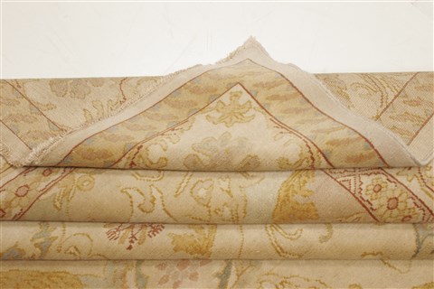 Chobi Beige Square Hand Knotted 87 X 104 Area Rug 250-21537 Image 11