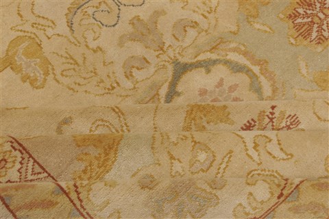 Chobi Beige Square Hand Knotted 87 X 104 Area Rug 250-21537 Image 13