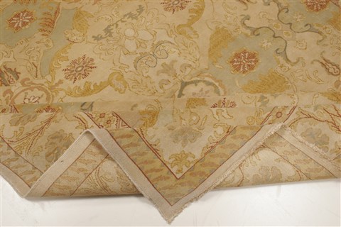 Chobi Beige Square Hand Knotted 87 X 104 Area Rug 250-21537 Image 14