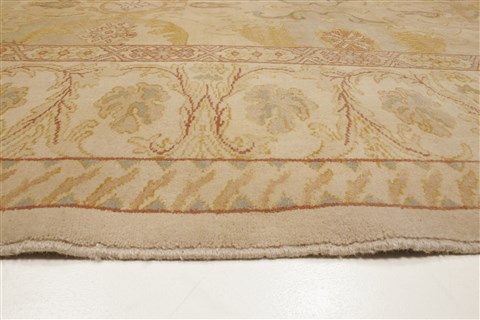 Chobi Beige Square Hand Knotted 87 X 104 Area Rug 250-21537 Image 17
