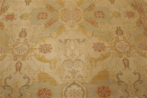 Chobi Beige Square Hand Knotted 87 X 104 Area Rug 250-21537 Image 18