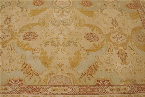 Chobi Beige Square Hand Knotted 87 X 104 Area Rug 250-21537 Image 19