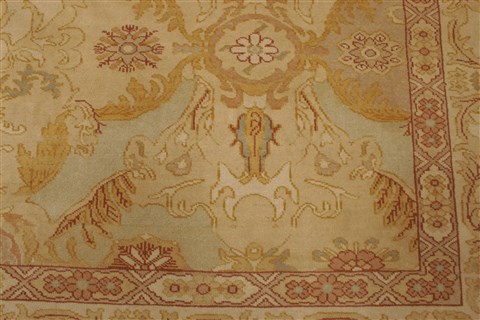 Chobi Beige Square Hand Knotted 87 X 104 Area Rug 250-21537 Image 20