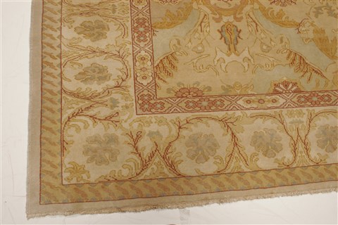 Chobi Beige Square Hand Knotted 87 X 104 Area Rug 250-21537 Image 21