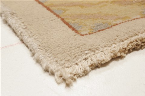 Chobi Beige Square Hand Knotted 87 X 104 Area Rug 250-21537 Image 22