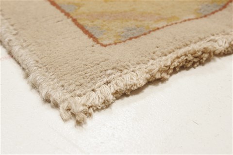 Chobi Beige Square Hand Knotted 87 X 104 Area Rug 250-21537 Image 23
