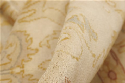 Chobi Beige Square Hand Knotted 87 X 104 Area Rug 250-21537 Image 2