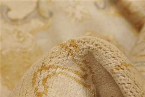 Chobi Beige Square Hand Knotted 87 X 104 Area Rug 250-21537 Image 3