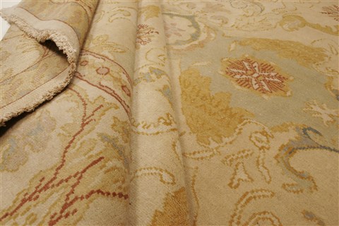 Chobi Beige Square Hand Knotted 87 X 104 Area Rug 250-21537 Image 8