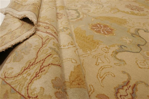 Chobi Beige Square Hand Knotted 87 X 104 Area Rug 250-21537 Image 9