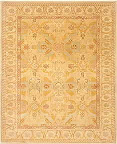 Egyptian Chobi Beige Square 9 ft and Larger Wool Carpet 21537