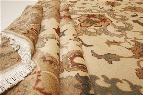 Chobi Beige Hand Knotted 82 X 104 Area Rug 250-21543 Image 10