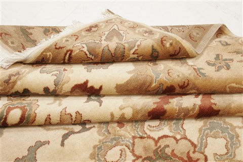 Chobi Beige Hand Knotted 82 X 104 Area Rug 250-21543 Image 13