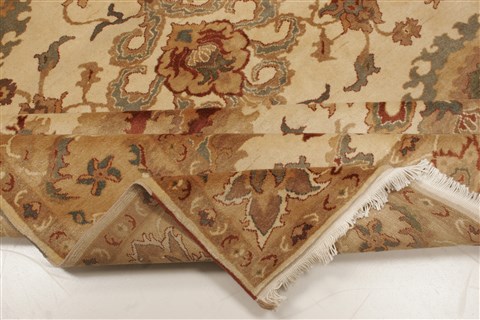Chobi Beige Hand Knotted 82 X 104 Area Rug 250-21543 Image 15