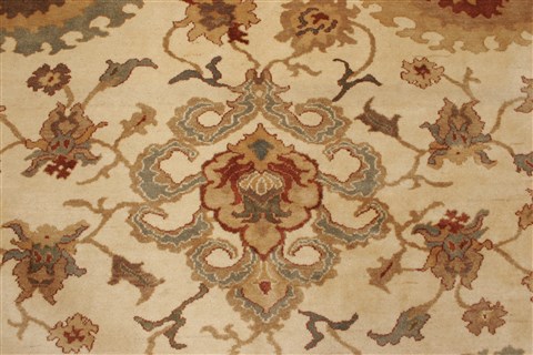 Chobi Beige Hand Knotted 82 X 104 Area Rug 250-21543 Image 19