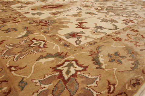 Chobi Beige Hand Knotted 82 X 104 Area Rug 250-21543 Image 1