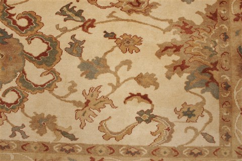 Chobi Beige Hand Knotted 82 X 104 Area Rug 250-21543 Image 21