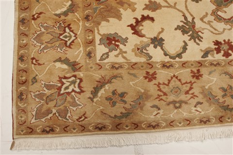 Chobi Beige Hand Knotted 82 X 104 Area Rug 250-21543 Image 22
