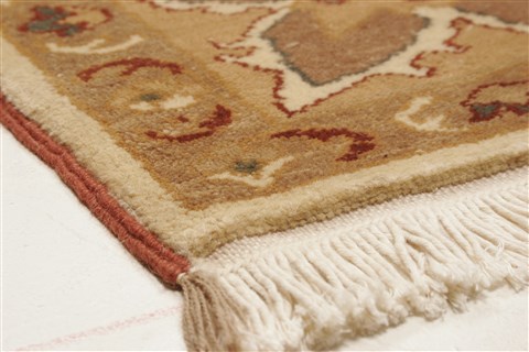 Chobi Beige Hand Knotted 82 X 104 Area Rug 250-21543 Image 23