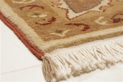 Chobi Beige Hand Knotted 82 X 104 Area Rug 250-21543 Image 24