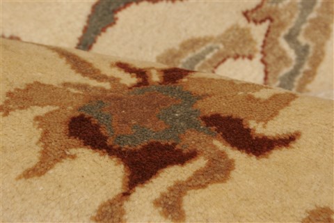 Chobi Beige Hand Knotted 82 X 104 Area Rug 250-21543 Image 3