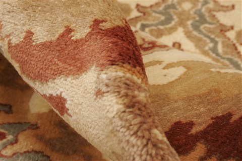 Chobi Beige Hand Knotted 82 X 104 Area Rug 250-21543 Image 4