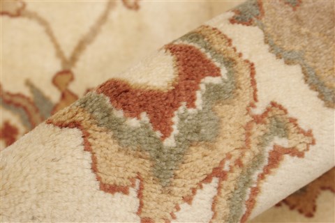 Chobi Beige Hand Knotted 82 X 104 Area Rug 250-21543 Image 5