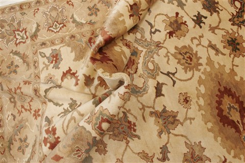 Chobi Beige Hand Knotted 82 X 104 Area Rug 250-21543 Image 8