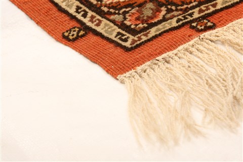 Hereke Red Runner Hand Knotted 210 X 611  Area Rug 253-21544 Image 9