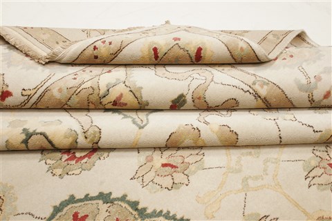Chobi Beige Hand Knotted 80 X 104 Area Rug 250-21545 Image 10