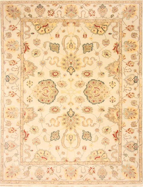 Chobi Beige Hand Knotted 80 X 104 Area Rug 250-21545 Image 0