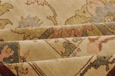 Chobi Beige Hand Knotted 83 X 93  Area Rug 250-21547 Image 11