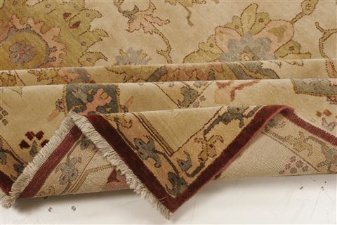 Chobi Beige Hand Knotted 83 X 93  Area Rug 250-21547 Image 12