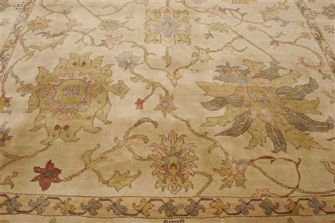 Chobi Beige Hand Knotted 83 X 93  Area Rug 250-21547 Image 17