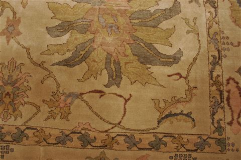 Chobi Beige Hand Knotted 83 X 93  Area Rug 250-21547 Image 18