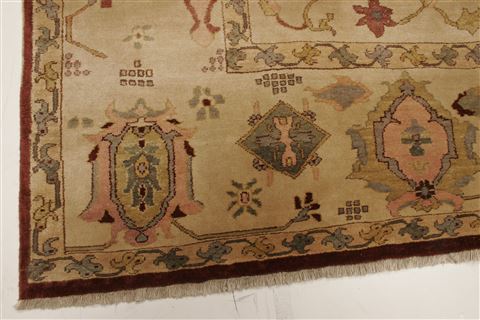 Chobi Beige Hand Knotted 83 X 93  Area Rug 250-21547 Image 19