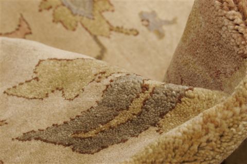 Chobi Beige Hand Knotted 83 X 93  Area Rug 250-21547 Image 1