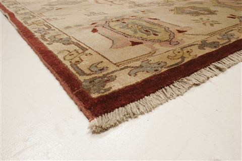 Chobi Beige Hand Knotted 83 X 93  Area Rug 250-21547 Image 21