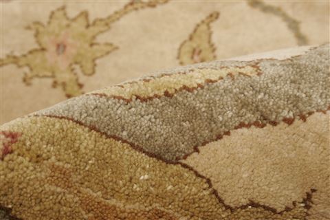 Chobi Beige Hand Knotted 83 X 93  Area Rug 250-21547 Image 3