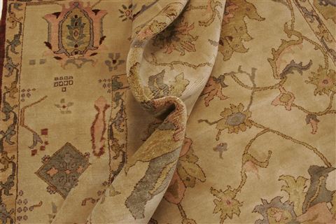 Chobi Beige Hand Knotted 83 X 93  Area Rug 250-21547 Image 6