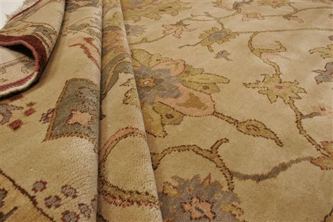 Chobi Beige Hand Knotted 83 X 93  Area Rug 250-21547 Image 8