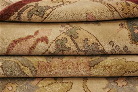 Chobi Beige Hand Knotted 83 X 93  Area Rug 250-21547 Image 9