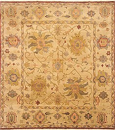 Chobi Beige Hand Knotted 8'3" X 9'3"  Area Rug 250-21547