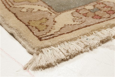 Chobi Beige Hand Knotted 84 X 98 Area Rug 250-21550 Image 16