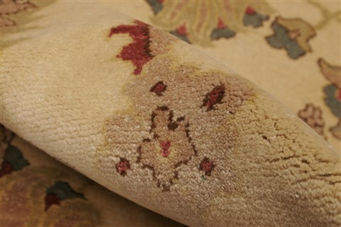 Chobi Beige Hand Knotted 84 X 98 Area Rug 250-21550 Image 2