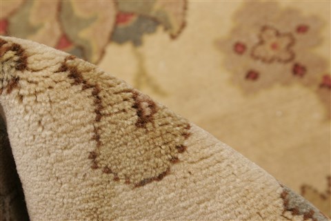 Chobi Beige Hand Knotted 84 X 98 Area Rug 250-21550 Image 3