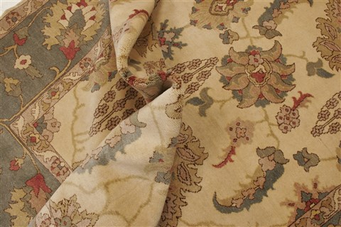 Chobi Beige Hand Knotted 84 X 98 Area Rug 250-21550 Image 7