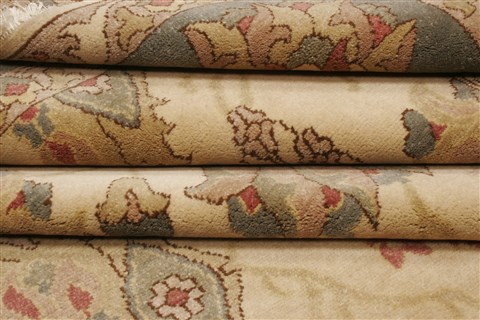 Chobi Beige Hand Knotted 84 X 98 Area Rug 250-21550 Image 9