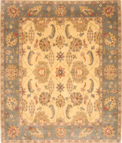 Chobi Beige Hand Knotted 84 X 98 Area Rug 250-21550 Image 0