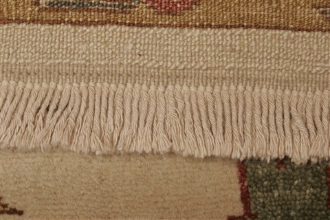 Chobi Beige Hand Knotted 83 X 103 Area Rug 250-21555 Image 14